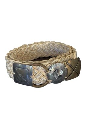 Marjorie Baer‎ MBSF Mixed Metals Buckle Woven Belt